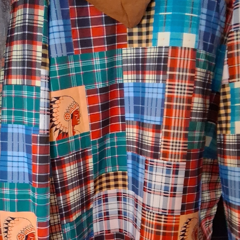 Plaid Patchwork Hooded Jacket in Multicolor - Picture 15 of 15